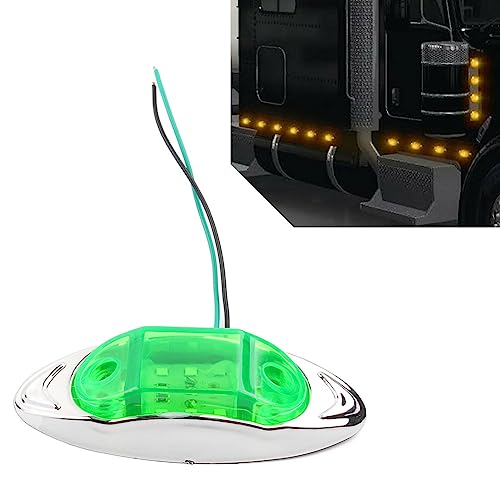 FSFY Car Auto LED Width Indicator Light Side Marker Lamp Brake Warning Bulbs for Truck Trailer,Green