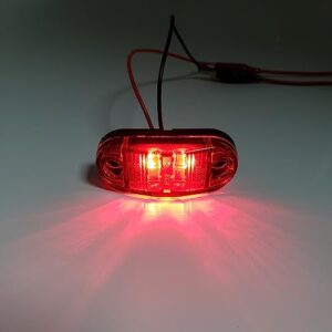 GZYF LIRU Car Auto 2 SMD LED Side Marker Light Trailer Identification Lamp for Truck Trailer RV SUV,Red