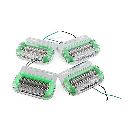 FSFY Car Auto LED Side Marker Light External Signal Indicator Lamp for Truck Trailer Lorry,Green