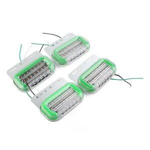 FSFY Car Auto LED Side Marker Light External Signal Indicator Lamp for Truck Trailer Lorry,Green