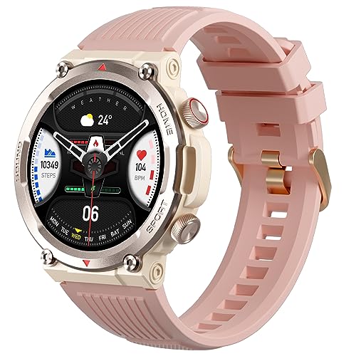 Military Smart Watch for Women (Answer/Make Call), 1.39 Inches HD Outdoor Tactical Sports Rugged Smartwatch, Fitness Tracker Watch with Heart Rate Blood Pressure Sleep Monitor for iPhone Android Phone