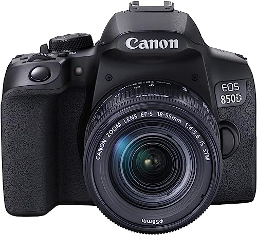 Canon EOS 850D (T8i) DSLR Camera EF-S 18-55mm f/4-5.6 is STM Lens Bundle, Starter Kit with (Gadget Bag, Digital Slave Flash, 192Gb Memory, 50" Tripod and More) (Renewed)