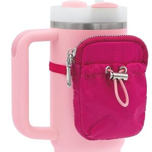 stanny pack | water bottle pouch | accessories bag for stanley cup tumbler, hydro flask, yeti, owala, simple modern, hydroflask bottles | compatible with 18oz, 20oz, 24oz, 32oz, 40oz (berry pink)