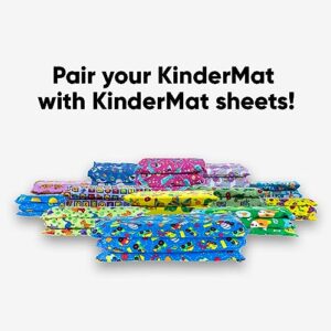 CASE Pack of 6 KinderMat Jr. Daydreamer, 2 inches Thick, 4-Section Rest Mat, 44" x 19" x 2", Blue/Teal, 100% Made in USA (CASE of 6: 500225 2" Jr. Daydreamer with Binding)