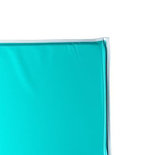 CASE Pack of 6 KinderMat Jr. Daydreamer, 2 inches Thick, 4-Section Rest Mat, 44" x 19" x 2", Blue/Teal, 100% Made in USA (CASE of 6: 500225 2" Jr. Daydreamer with Binding)