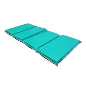 CASE Pack of 6 KinderMat Jr. Daydreamer, 2 inches Thick, 4-Section Rest Mat, 44" x 19" x 2", Blue/Teal, 100% Made in USA (CASE of 6: 500225 2" Jr. Daydreamer with Binding)