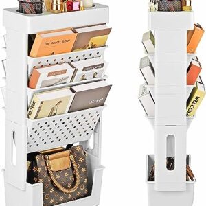 Bookshelves and Bookcases on Wheels: Rolling File Folder Rack & Office Shelf Organizer - Movable Bookshelf for Kids Room, Home School Classroom & Bedroom-Desk Organizers and Storage to Organize Home