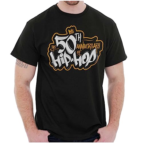 Brisco Brands The 50th Anniversary of Hip Hop Logo Graphic T Shirt Men or Women Black