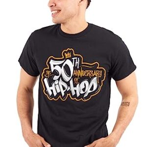 Brisco Brands The 50th Anniversary of Hip Hop Logo Graphic T Shirt Men or Women Black