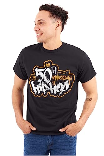 Brisco Brands The 50th Anniversary of Hip Hop Logo Graphic T Shirt Men or Women Black