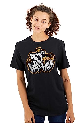 Brisco Brands The 50th Anniversary of Hip Hop Logo Graphic T Shirt Men or Women Black