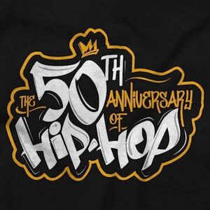 Brisco Brands The 50th Anniversary of Hip Hop Logo Graphic T Shirt Men or Women Black