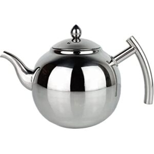 stainless steel tea kettle with removable teapot infuser container with handle for loose leaf & tea bags, suitable to boiling water & tea on induction stove, gas stove top (color : onecolor, size :