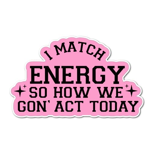 3.5" Match Energy Empath Empathetic Sensitive ADHD Hot pink black Laminated laptop tablet sticker Fire Spicy reader black Book kindle laptop pc desktop gift