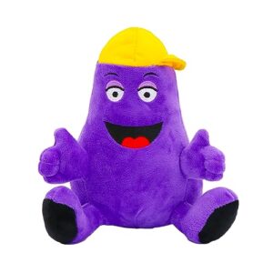 sajisp grimace plush toy stuffed animal purple m plushie doll toys gift for kids children grimace plush 8inch fans gift cute & soft stuffed figure doll for kids and adults