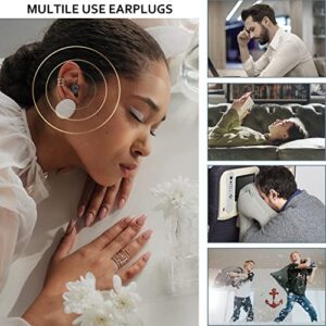 Ear Plugs for Sleeping Noise Cancelling – Super Soft, Reusable Hearing Protection in Flexible Silicone, Noise Cancelling Earbuds for Sleep - 6 Ear Tips in S/M/L – 25dB Noise Cancelling Black