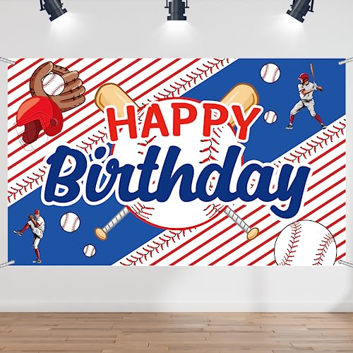 Baseball Party Decorations Baseball Backdrop for Boy Kid Teen Baby Shower Baseball Birthday Banner Backdrop Party Supplies for Christmas Holiday Birthday Party Decor Sport Themed Photography Backdrop