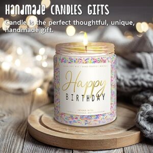 Happy Birthday Candle - Birthday Sprinkle Candle Gift Birthday Gifts for Women - 7oz Vanilla Cream Scented Candle Happy Birthday Gifts for Her, Best Gifts for Girl, Friends, Men