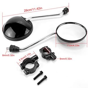 Bike Rear View Mirror Adjustable Wide Angle Metal Bicycle Mirrors for Handlebars HD Glass Shockproof Side Mirror Universal for Bicycle E-bike Scooter