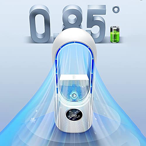 TREGOO Leafless Tower Fan, Bladeless Fan, Remote Control, Fan Touch Controls Fans Electric Quiet Fan Oscillating Standing Fan Evaporative Air Cooler