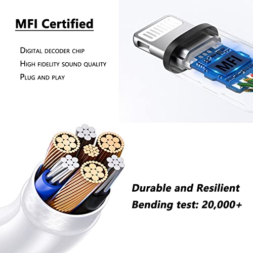Earbuds for iPhone,Wired Headphones with Lightning Connector【MFi Certified】 Noise Isolating Earphones Headsets for iPhone 14/14 Pro/13/12/11/XR/XS/8/7 (Built-in Microphone & Volume Control)