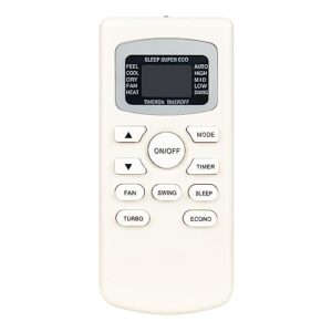 gykq-34 winflike ir remote control replace for black decker bpact10wt bpact12wt/soleus room air conditioner tm-pac-08e3