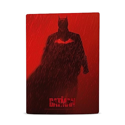 Head Case Designs Officially Licensed The Batman Red Rain Neo-Noir and Posters Vinyl Faceplate Sticker Gaming Skin Decal Cover Compatible with Sony Playstation 5 PS5 Disc Edition Console