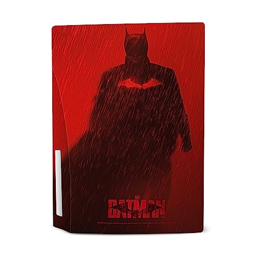 Head Case Designs Officially Licensed The Batman Red Rain Neo-Noir and Posters Vinyl Faceplate Sticker Gaming Skin Decal Cover Compatible with Sony Playstation 5 PS5 Disc Edition Console