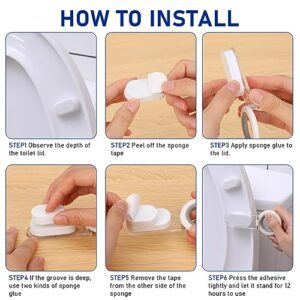 Toilet Lid Lifter Toilet Seat Handle Lid Lifter Handle Toilet Seat Lifter Handle Toilet Lid Cover Toilet Lid Lifting Device Toilets for Bathrooms Toilet Lid Carrying Handle Set(clear)