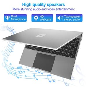 jumper Laptop, 16 Inch FHD IPS Display (16:10), Intel Celeron Quad Core CPU, 4GB DDR4 128GB Storage, Windows 11 Laptops Computer with Office 365 1-Year Subscription, Numeric Keypad, 4 Stereo Speakers.