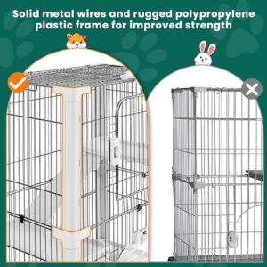 Yaheetech Rolling Small Animal Cage 4 Level Pet Cage with Open Top & Pull-Out Tray for Rabbits, Guinea Pigs, Ferrets and Chinchillas