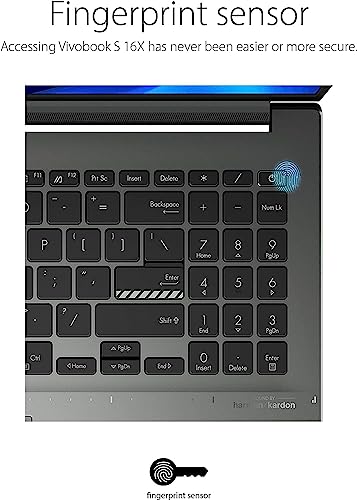 ASUS Vivobook S 16X 2023~16" 1920x1200 60Hz IPS ~ 14-Core Intel Core i7-12700H ~ 8GB DDR4~512GB M.2 NVMe ~ Backlit Keyboard ~ Thunderbolt 4 ~ Wi-Fi 6E ~ Windows 11 Home ~ Midnight Black