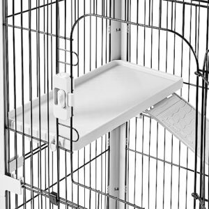 Yaheetech Rolling Small Animal Cage 6 Level Rabbit Cage with Open Top & Pull-Out Tray for Bunnies, Guinea Pigs, Ferrets and Chinchillas