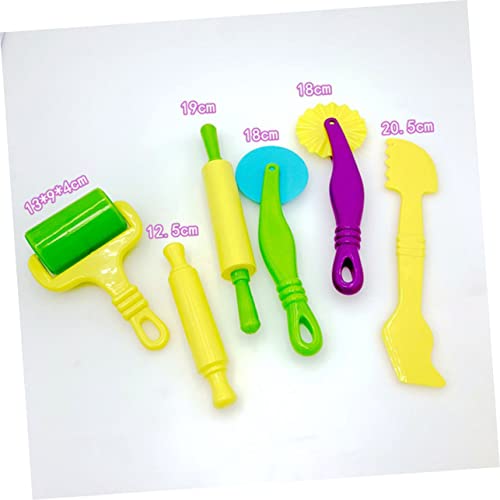 TOYANDONA 6 Pcs Modelling Clay Kids Playset Kids Tool Kit Plasticine Tools Plasticine Mould Set DIY Dough Tools Air Dry Accessories Extrusion Machine Suite Preschool Stencils for Kids