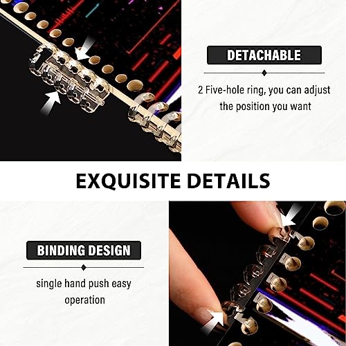 KJIZMO Cool Digital Skull Detachable Spiral Notebook with Durable Hardcover 60 Sheets Binding Note Book for Office Writing Diary