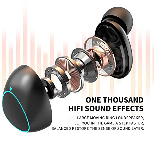 Hybrid Active Noise Cancelling Wireless Earbuds, in Ear Headphones IPX7Waterproof Bluetooth 5.3 Stereo Earphones, Immersive Sound Premium Deep Bass Headset Pro