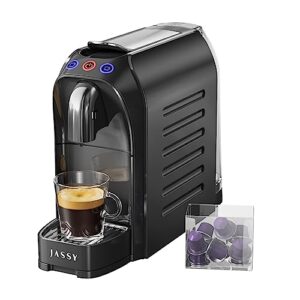 jassy mini espresso coffee machine 20 bar coffee maker compatible for ns original capsule with single/double cup system for espresso,1255w