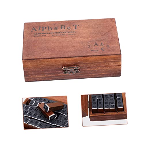 Alphabet Stamps 1 Box English Alphabet Stamp Stampers for Retro Decor Suit DIY Wooden Alphabet Stamps for Letter Wood Brown Wooden Scrapbook Seal Stamps Set English Letters Stamps