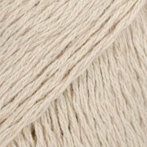knitting yarn of cotton, viscose and linen, drops belle, dk, light worsted weight, 1.8 oz 131 yards (23 mint cream)