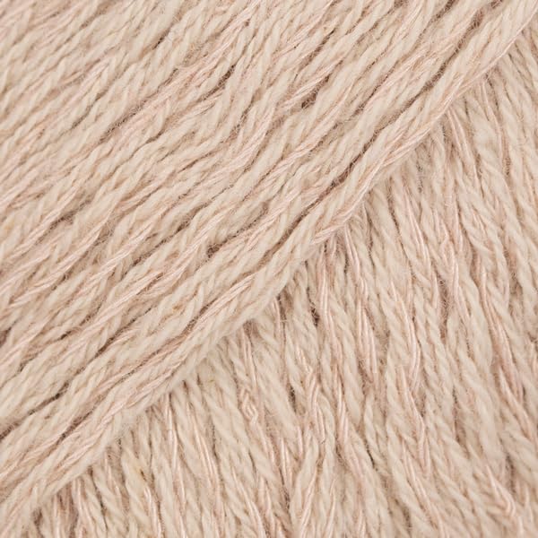 Knitting Yarn of Cotton, Viscose and Linen, Drops Belle, DK, Light Worsted Weight, 1.8 oz 131 Yards (24 Sand)