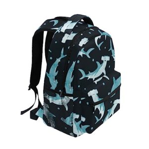 hwasondy hammerhead shark classic 16 inch backpack with adjustable padded shoulder straps