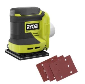 ryobi one+ 18v cordless 1/4 sheet sander (tool only), pcl401b, green