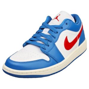 air jordan 1 low sport blue gym red (women's) style code: dc0774-416, blauw, 40.5 eu