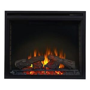 napoleon ascent 33 self-trimming whisper-quiet built-in electric fireplace insert - ultra-bright led light - multi-color accent night-light - non-reflective backing - nefb33h