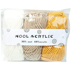 Yarn Thick Yarn Knitting Yarn Hand Knitting Wools Crochet Yarn Weave Thread DIY Sweater Yarn Hand Knitting Yarn Wools Crochet Yarn for Crocheting Yarn Milk Yarn