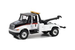international durastar 4400 tow truck black and white ntt indycar series (2023) "hobby exclusive series 1/64 diecast model car by greenlight 30439