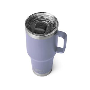 yeti rambler 30 oz travel mug, stainless steel, vacuum insulated with stronghold lid, cosmic lilac
