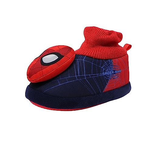 Marvel Spider-Man Sock-Top Slipper W/plush Spider-Man Head and web image on side of Slipper that all superhero's will love.