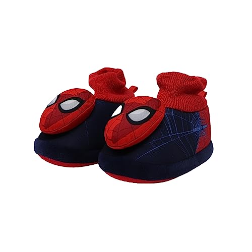 Marvel Spider-Man Sock-Top Slipper W/plush Spider-Man Head and web image on side of Slipper that all superhero's will love.