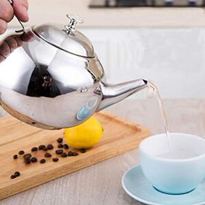 Tea kettle, Whistling Tea Kettle Stainless Steel Teapot Teakettle for Stove Top Infusers Included (Color : OneColor, Size : 1L)